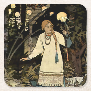 Vasilia de Schone door Ivan Bilibin Kartonnen Onderzetters
