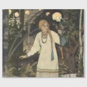 Vasilisa the Beauful at at the Hut of Baba Yaga -  Cadeaupapier (Vlak)