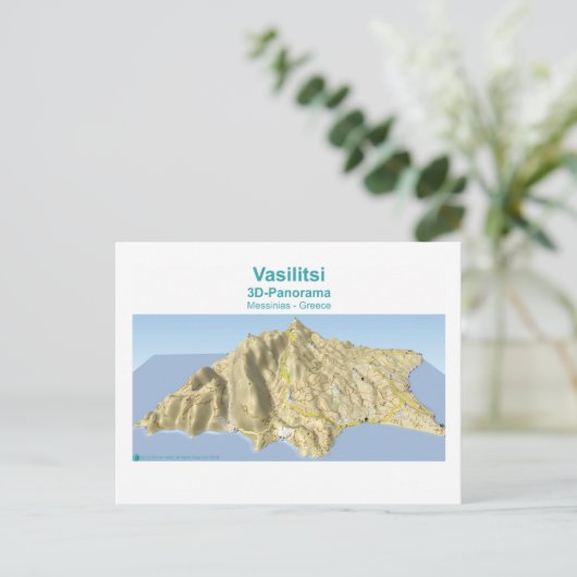 Vasilitsi - 3D-Panorama-kaart - Briefkaart (Staand voorkant)
