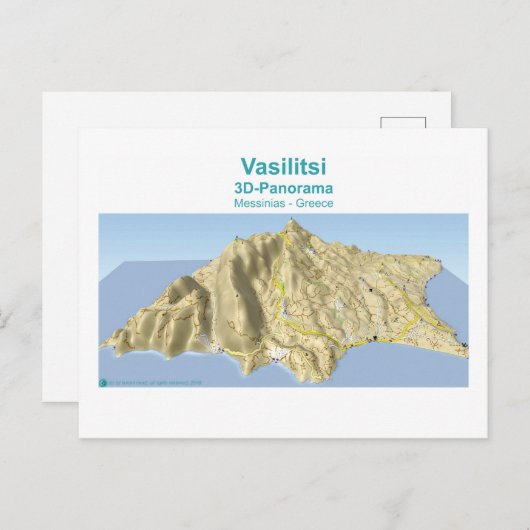 Vasilitsi - 3D-Panorama-kaart - Briefkaart (Voorkant / Achterkant)