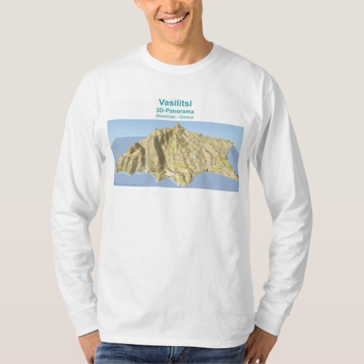 Vasilitsi - 3D-Panorama-kaart - T-Shirt Long (Voorkant)