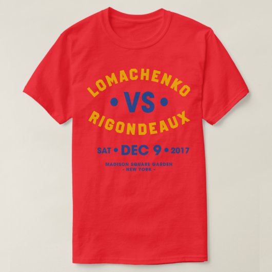 Vasiliy Lomachenko vs Guillermo Rigondeaux boksen T-shirt (Design voorkant)