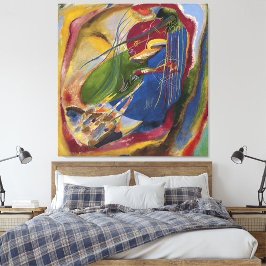 Vasily Kandinsky - Afbeelding met drie spots Canvas Afdruk (Insitu (Slaapkamer))