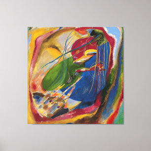 Vasily Kandinsky - Afbeelding met drie spots Canvas Afdruk