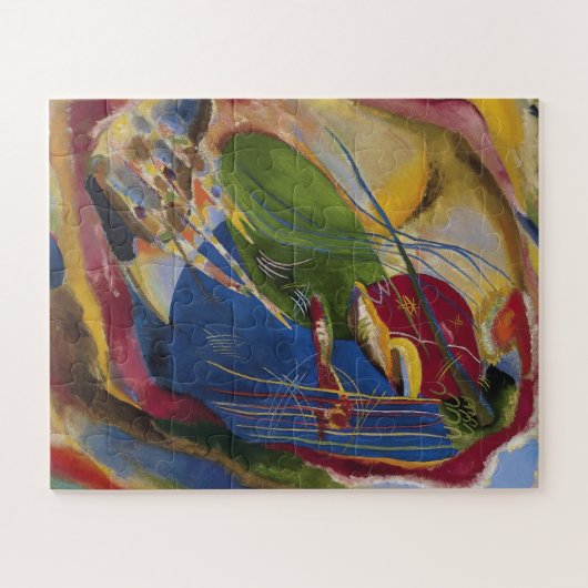 Vasily Kandinsky - Afbeelding met drie spots Legpuzzel (Horizontaal)