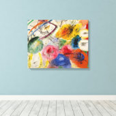 Vasily Kandinsky - Black Lines Canvas Afdruk (Insitu (Houten vloer))