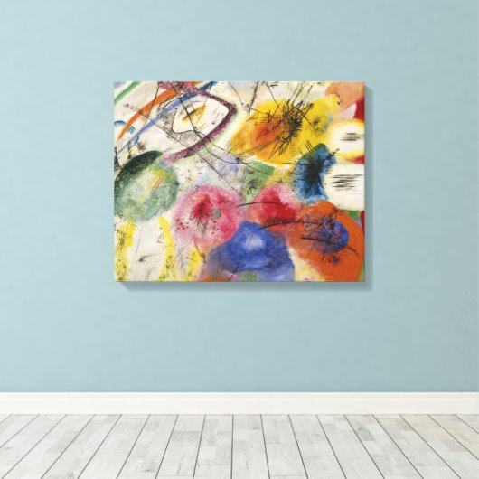 Vasily Kandinsky - Black Lines Canvas Afdruk (Insitu (Houten vloer))