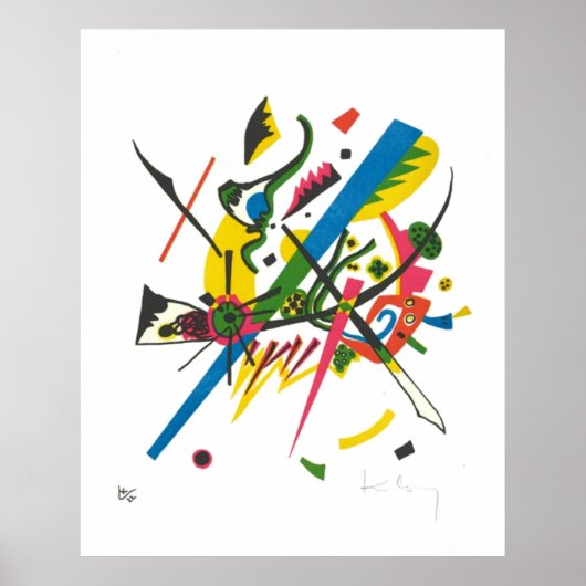 Vasily Kandinsky w Signature Kleine Werelden I Op  Poster (Voorkant)