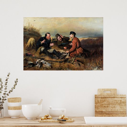 Vasily Perov: De jagers op Rest Poster (Keuken)