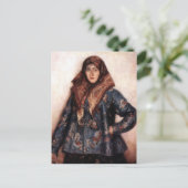 Vasily Surikov-portret van L. T. Matorina Briefkaart (Staand voorkant)