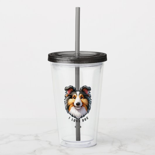 Vaso Acrílico acrylic glass with pet design Acryl Drinkbeker (Voorkant)