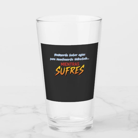 Vaso bebe agua mientras sufres glas (Voorkant)