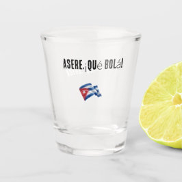 vaso con frase cubana shot glas