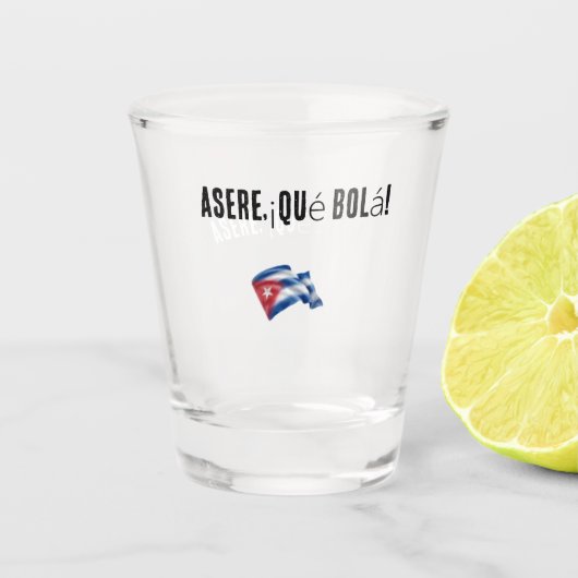 vaso con frase cubana shot glas (Voorkant)