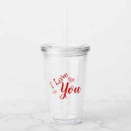 Vaso de acrílico - Te amo Acryl Drinkbeker