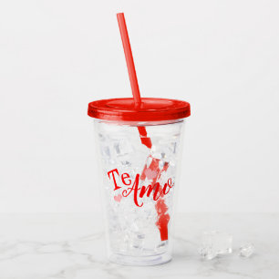 Vaso de acrílico - Te Amo -  Acryl Drinkbeker