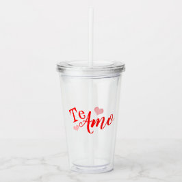 Vaso de acrílico - Te Amo -  Acryl Drinkbeker
