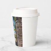 Vaso de cartón con tapa plástica papieren bekers (Links)