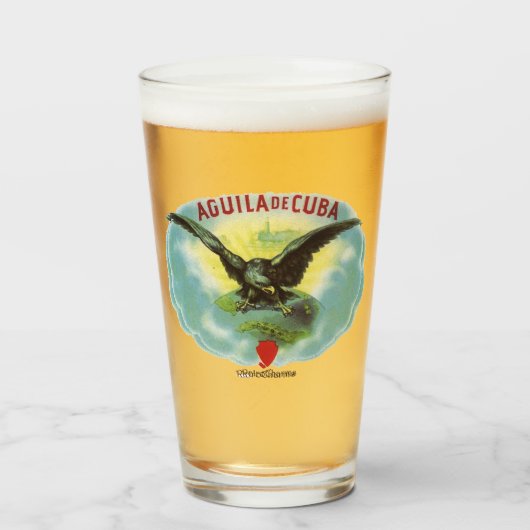 Vaso de cerveza Aguila de Cuba door RetroCharms Glas (Voorkant gevuld)