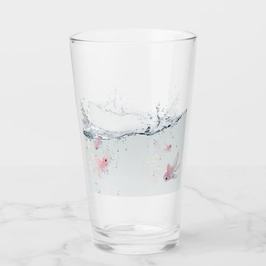Vaso de cristal con peces glas (Achterkant)