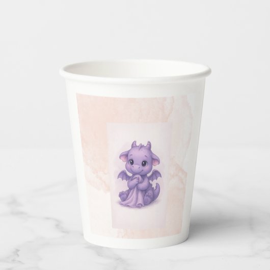vaso de papel baby dinosaurio. papieren bekers (Achterkant)
