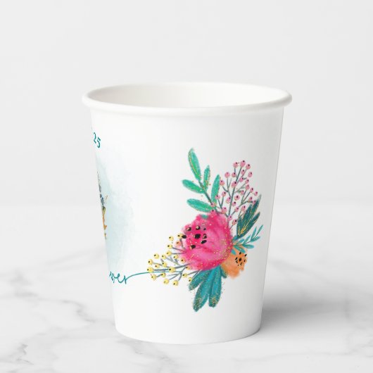 Vaso de papel baby shower colección baby Koala Papieren Bekers (Achterkant)