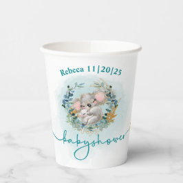 Vaso de papel baby shower colección baby Koala Papieren Bekers
