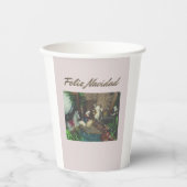 vaso de papel descartable para navidad papieren bekers (Voorkant)