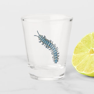 Vaso de shot con milpies azul glas