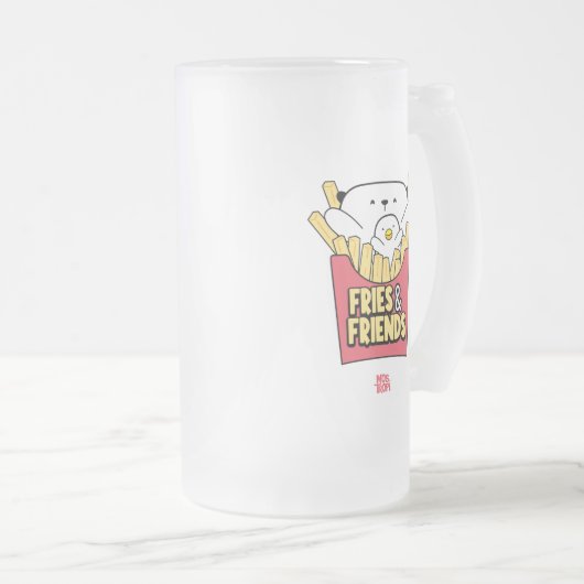 Vaso│Fries and friends Matglas Bierpul (Voorkant rechts)