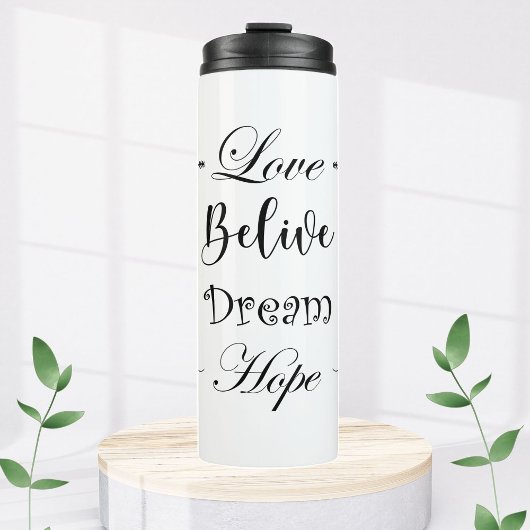 Vaso térmico con frase motivacion amor  thermosbeker
