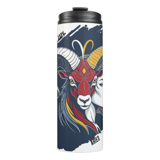 Vaso Térmico Lady Aries - Zodíaco Mujer  Thermosbeker (Voorkant)