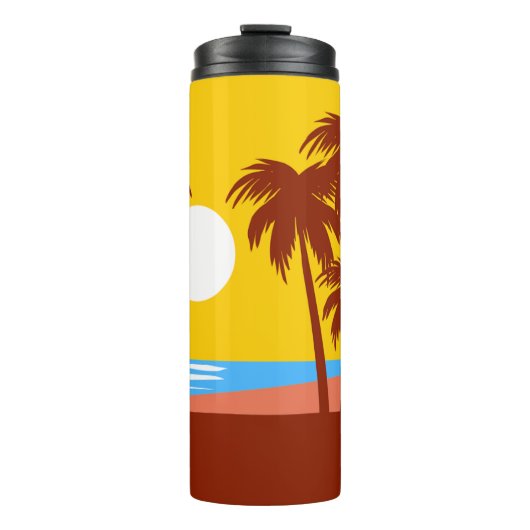 Vaso Térmico Sol palmeras playa Thermosbeker (Voorkant)