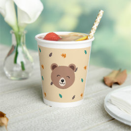 Vasos De Papel Baby Shower, Animales del Bosque Papieren Bekers