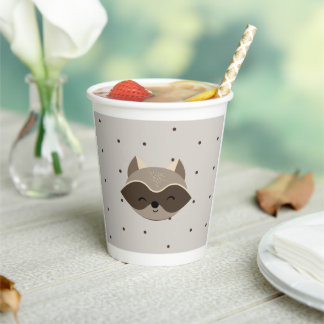 Vasos De Papel Baby Shower, Animales del Bosque Papieren Bekers