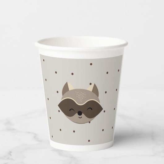 Vasos De Papel Baby Shower, Animales del Bosque Papieren Bekers (Voorkant)