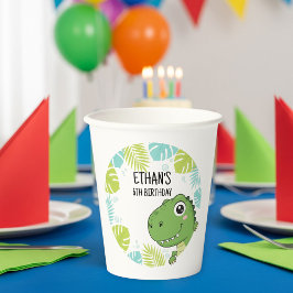 Vasos De Papel Personalized Dinosaur Paper Cups - Papieren Bekers