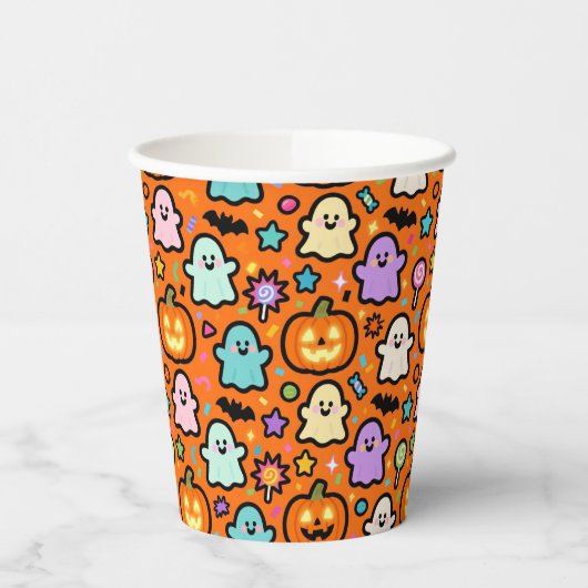 >Vasos de papel Sweet Halloween Papieren Bekers (Links)