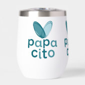 Vasos y copas de vino Daddy with a big heart (Voorkant)