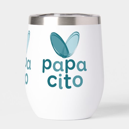 Vasos y copas de vino Daddy with a big heart (Achterkant)