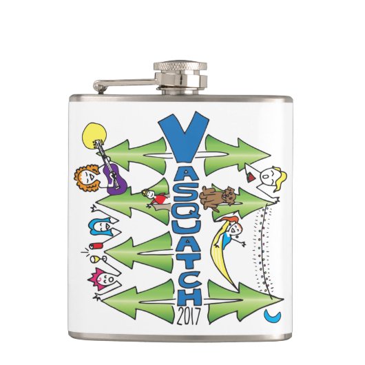 Vasquatch 2017 - Kleine fles Heupfles (Voorkant)