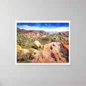 Vasquez Rocks Waterverf Canvas Afdruk (Voorkant)