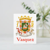 Vasquez-schild van Puerto Rico Briefkaart (Staand voorkant)