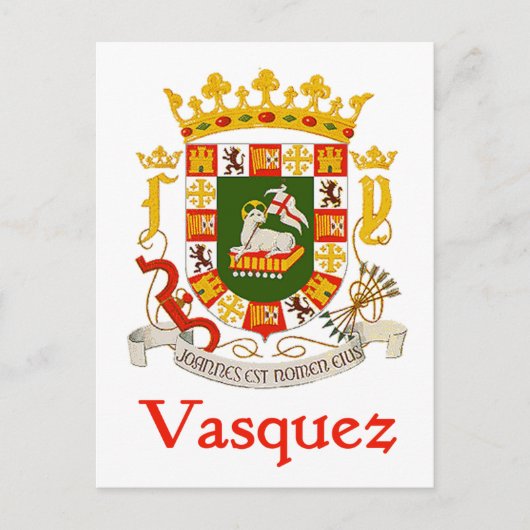 Vasquez-schild van Puerto Rico Briefkaart (Voorkant)