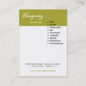 Vasquez - Vold Illustrator Artist Painter (selderi Visitekaartje (Achterkant)