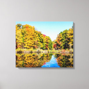 Vassar Boerderijen Pond Canvas Afdruk