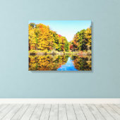 Vassar Boerderijen Pond Canvas Afdruk (Insitu (Houten vloer))