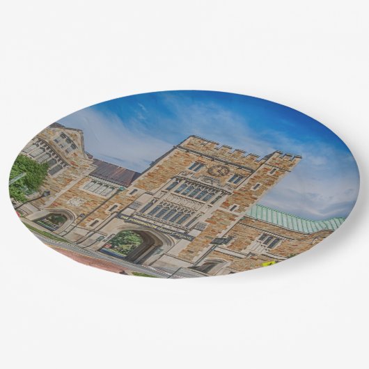 Vassar College hoofdingang in NY Papieren Bordje (Gekanteld)