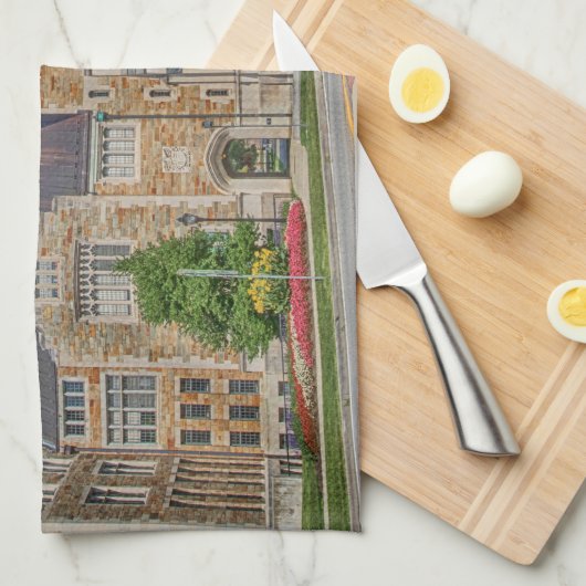 Vassar College hoofdingang in NY Theedoek (Quarter Fold)