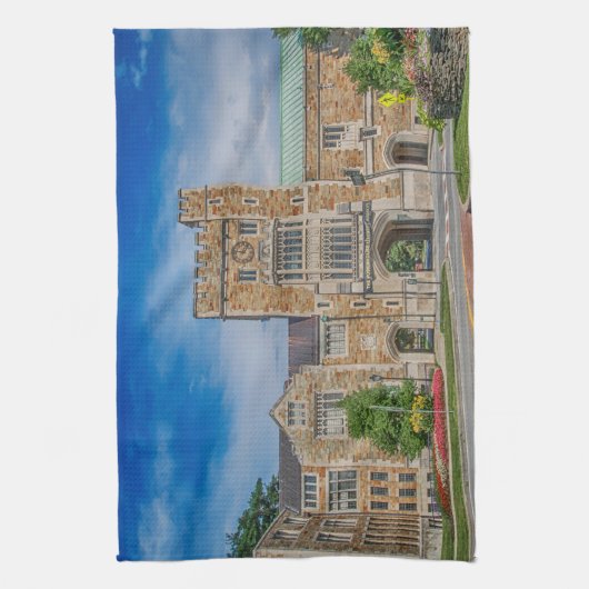 Vassar College hoofdingang in NY Theedoek (Verticaal)